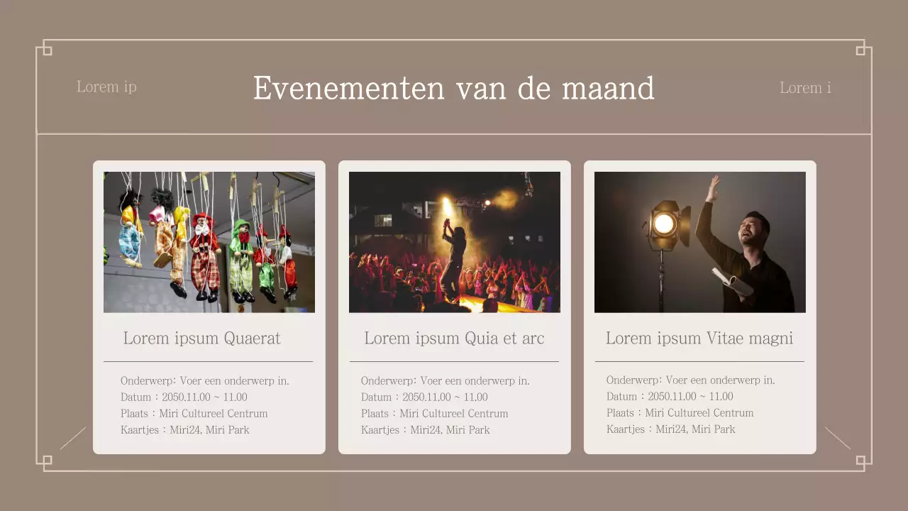 Bruin en eenvoudig Cultuur en toerisme nieuwsbrief Magazine