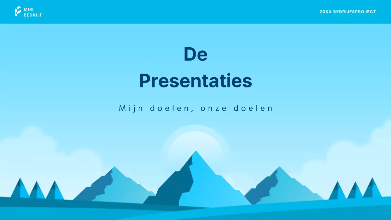 Eenvoudige zakelijke presentaties in blauw