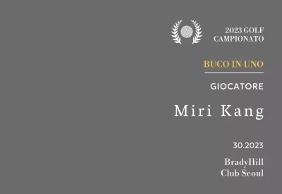 Targa per il vincitore del golf hole-in-one con illustrazione di pallina da golf e corona d'alloro