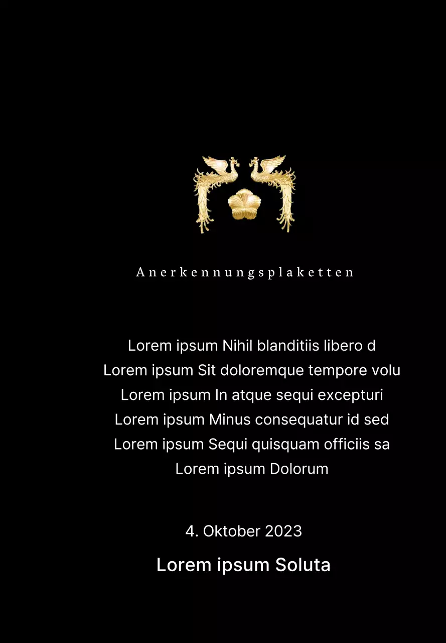 Dankeschön-Plakette zum Muttertag mit einer Phönix-Illustration