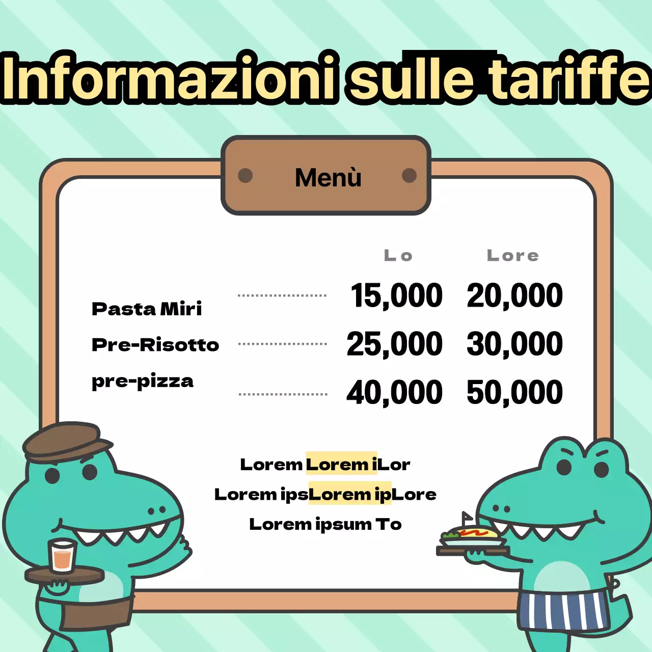 Annunci di Argo, un personaggio kitsch con uno sfondo di menta