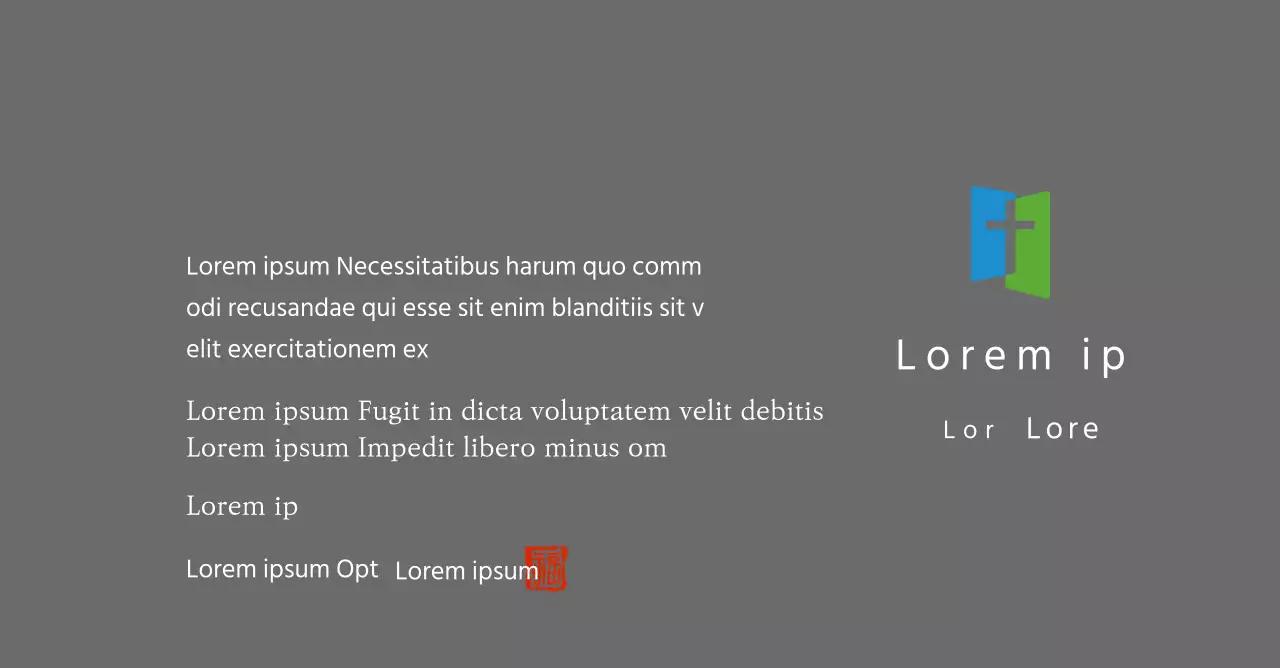 Plaquette met kerklogo concept