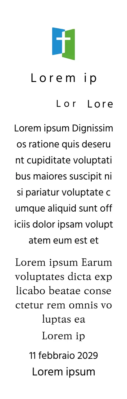 Concetto di targa con logo della chiesa