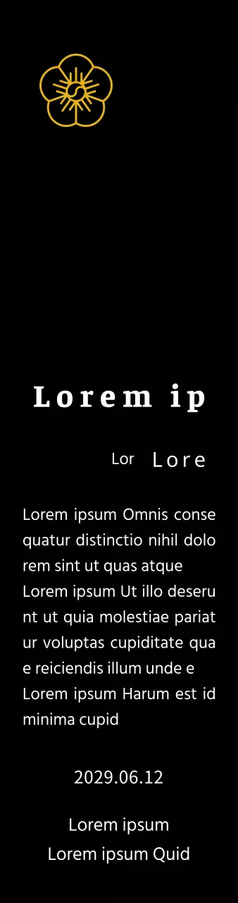 Line Flower's listing concept bedankplaatje