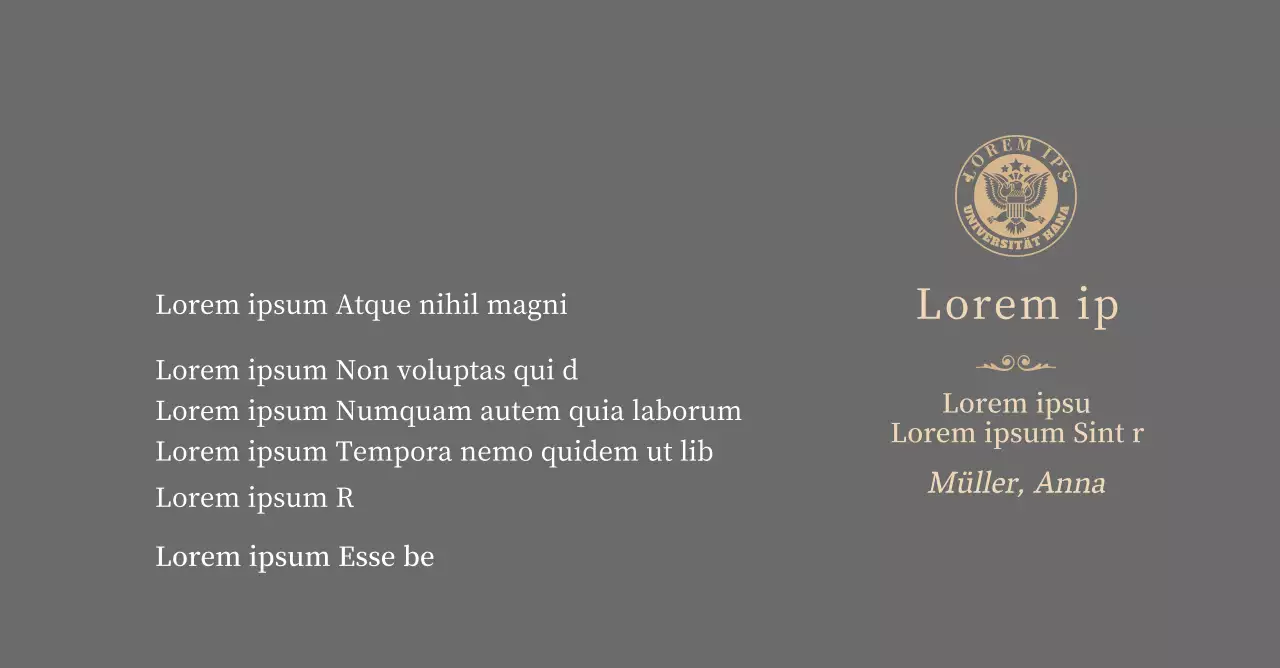 Luxuriöse Abschlussplakette mit Schullogo und Goldverzierung