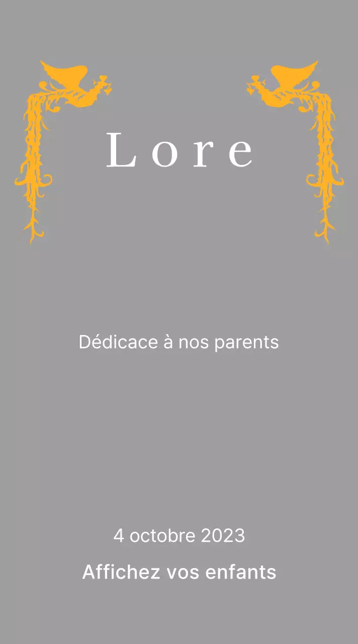 Plaque de remerciement sur le thème de la fête des mères avec illustration d'un phénix