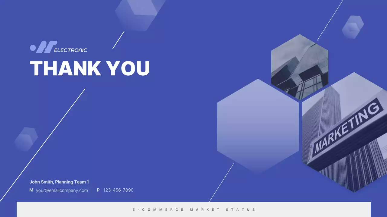 블루 모던 마켓 리포트 프레젠테이션