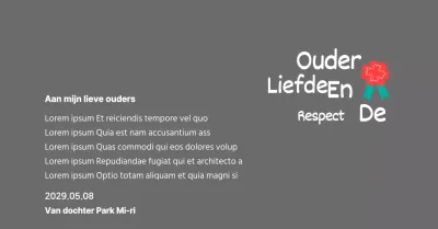 Moederdag kalligrafie met rode anjer illustratie