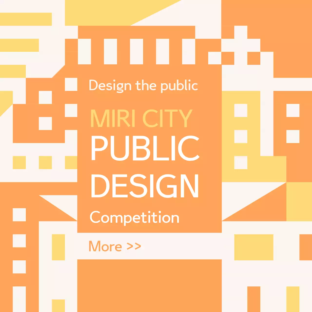 Orange Geometric Design Competition Social Media Post