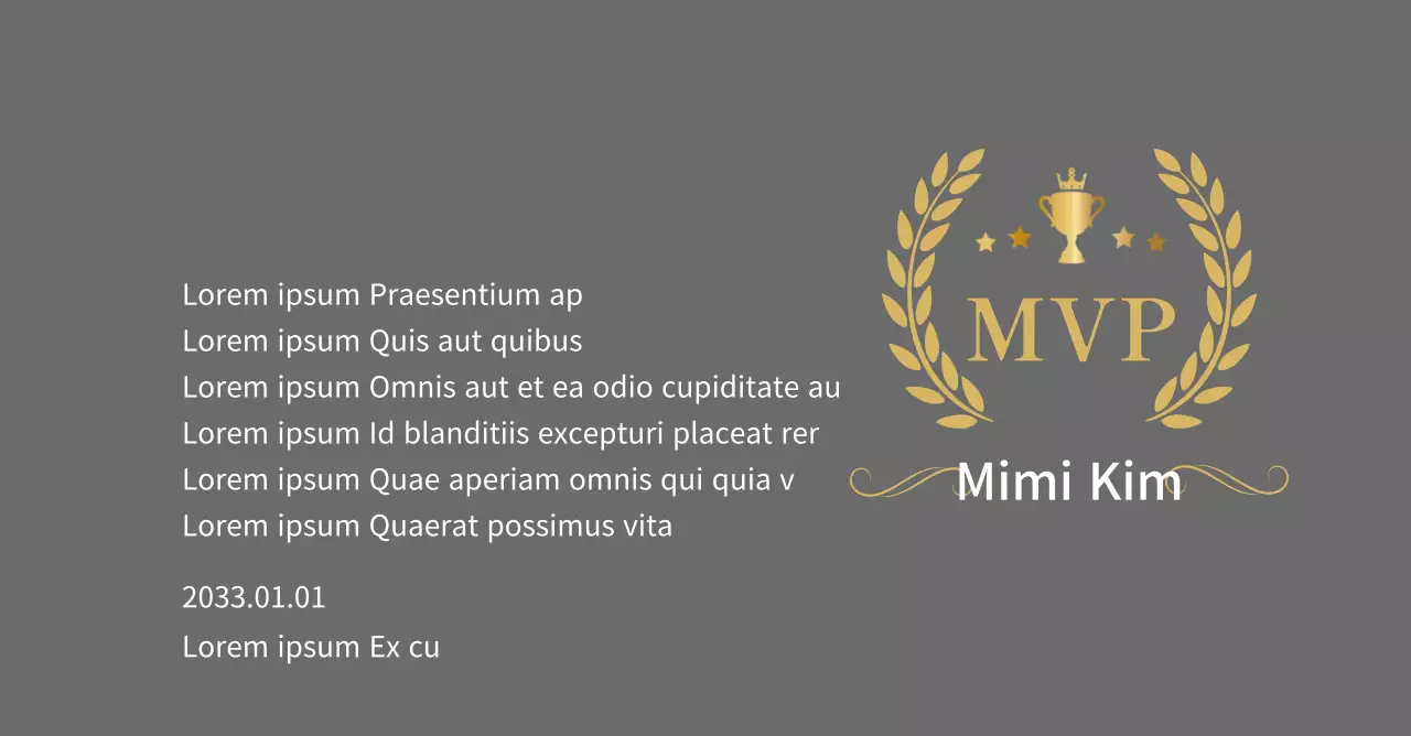 Placa del campeonato con laureles dorados y trofeo