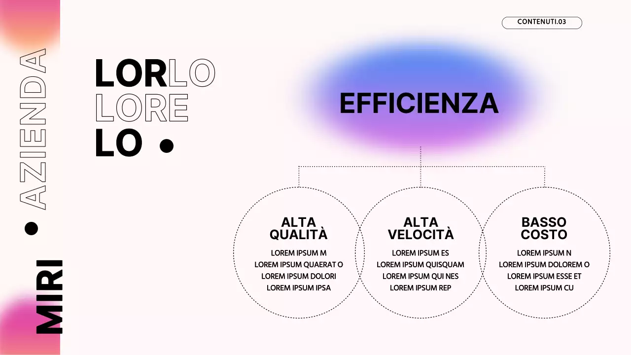 Materiali didattici per il seminario per i nuovi assunti dell'azienda moderna di Pink