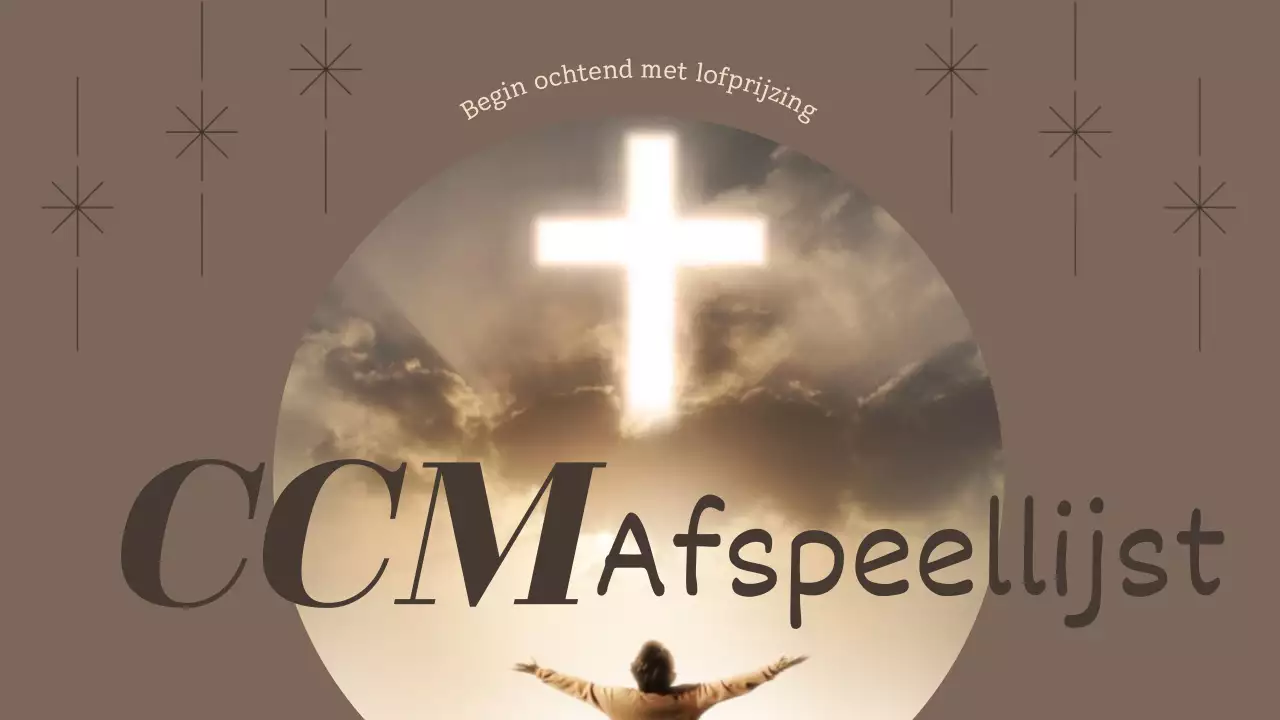 Eenvoudige afspeellijst voor christelijke gezangen in bruin en beige