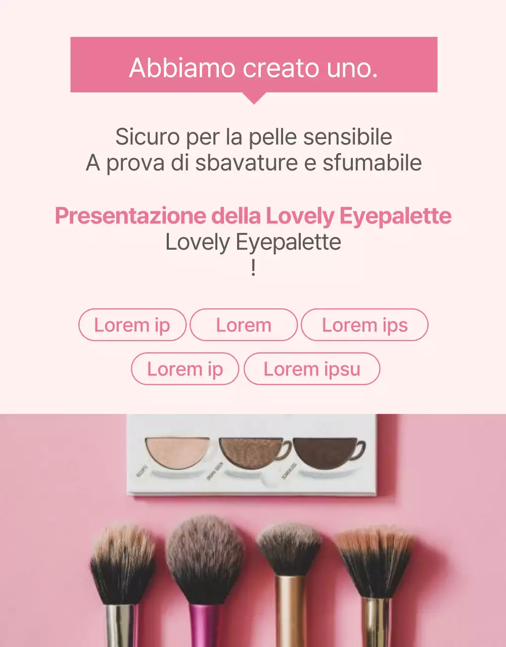 Promuovere i cosmetici nelle moderne tonalità del rosa