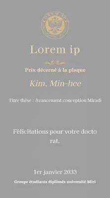 Plaque de diplôme luxueuse avec logo de l'école et bordure dorée