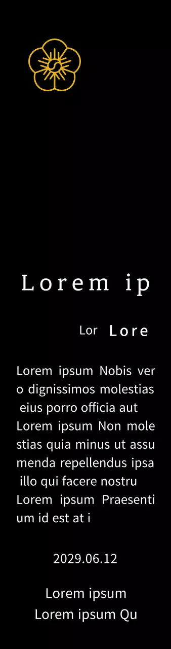 Placa de agradecimiento con concepto de listado de Line Flower