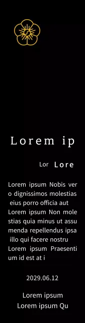 Placa de agradecimiento con concepto de listado de Line Flower