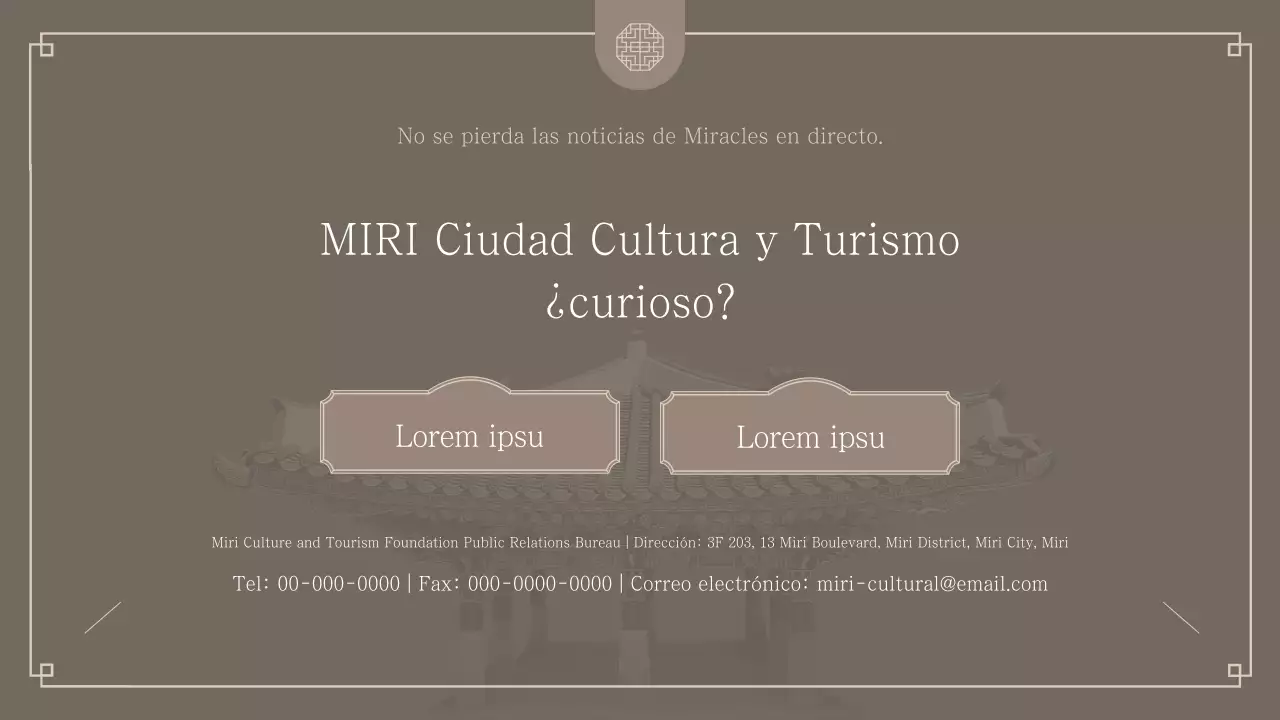 Revista marrón y sencilla de cultura y turismo