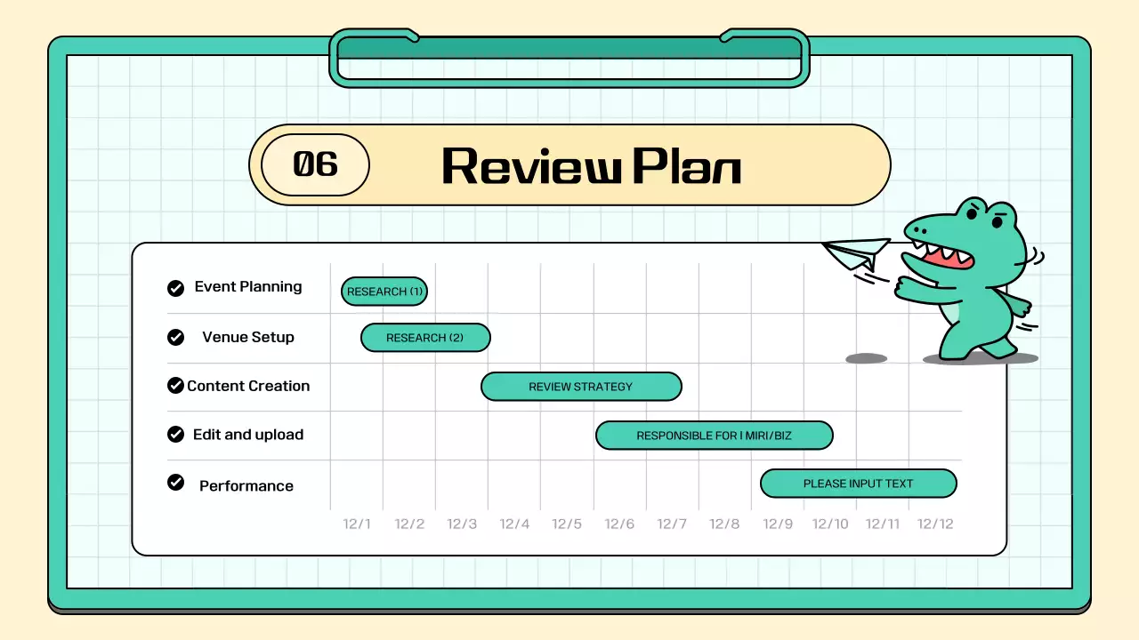 Green Cartoon Meeting Minutes Document Presentation