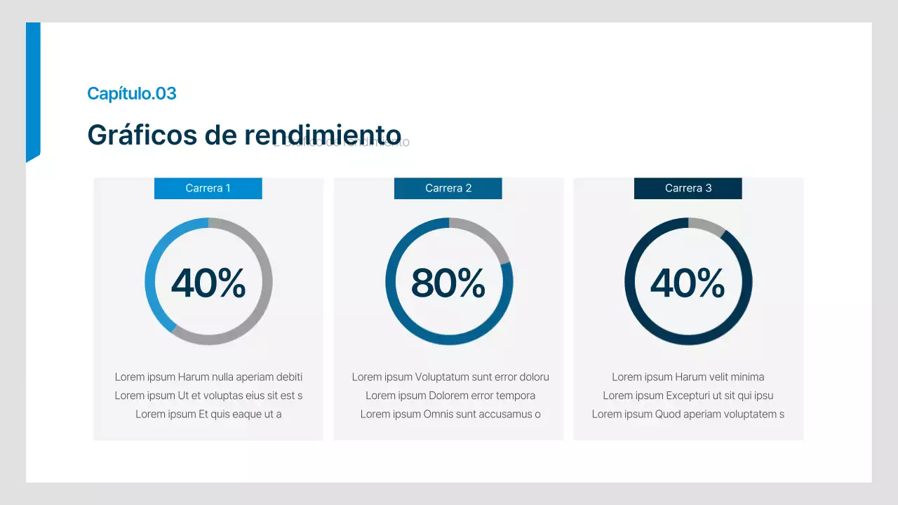 Plan de negocio sencillo de oficinista en azul marino y azul
