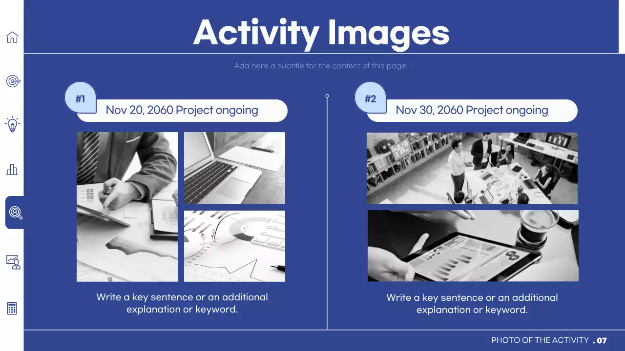 블루 심플 오피스 보고서 문서 프레젠테이션