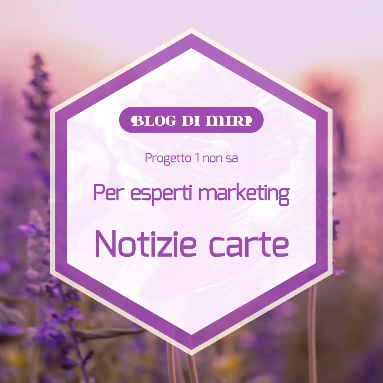 Un post di marketing minimalista in viola