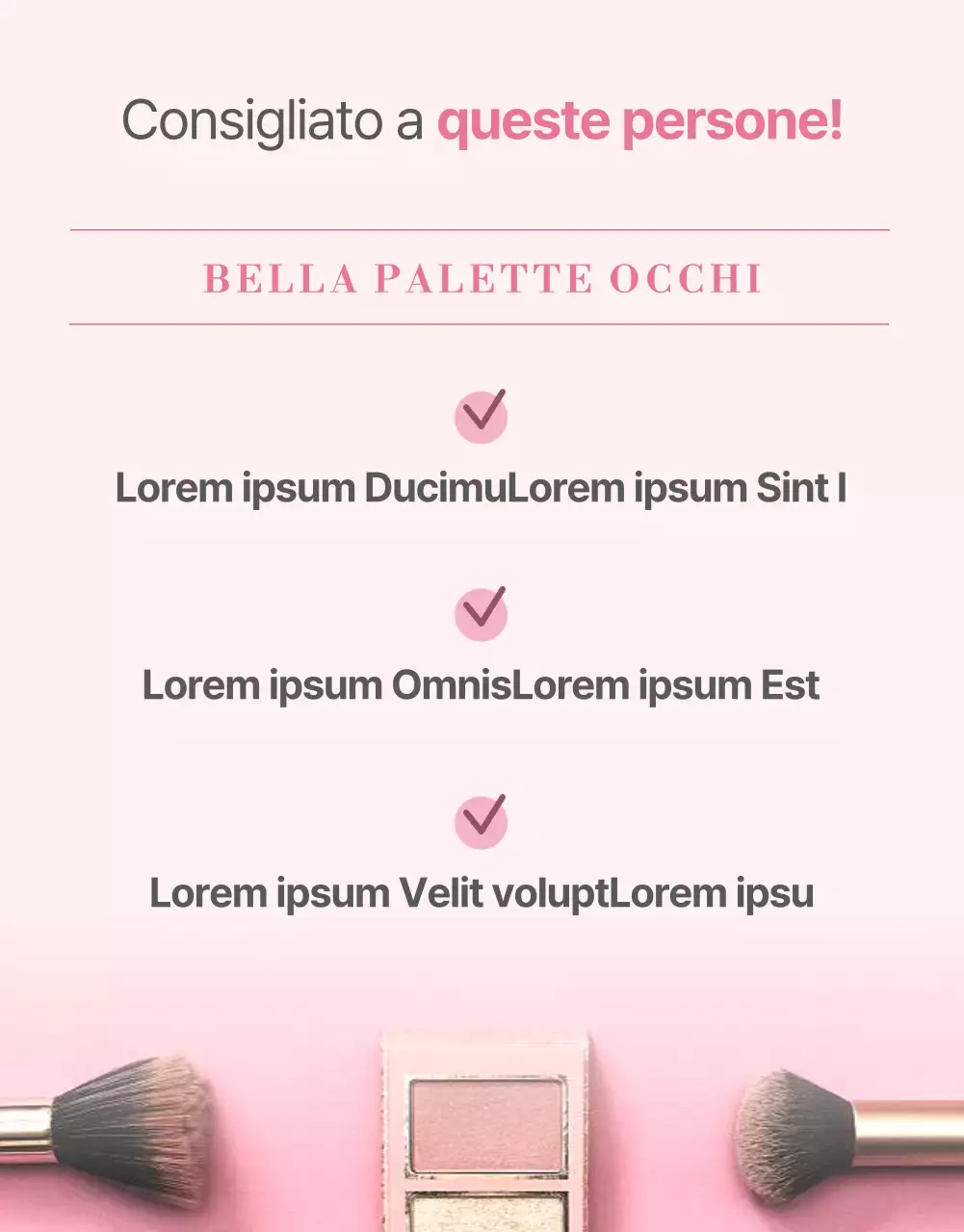 Promuovere i cosmetici nelle moderne tonalità del rosa