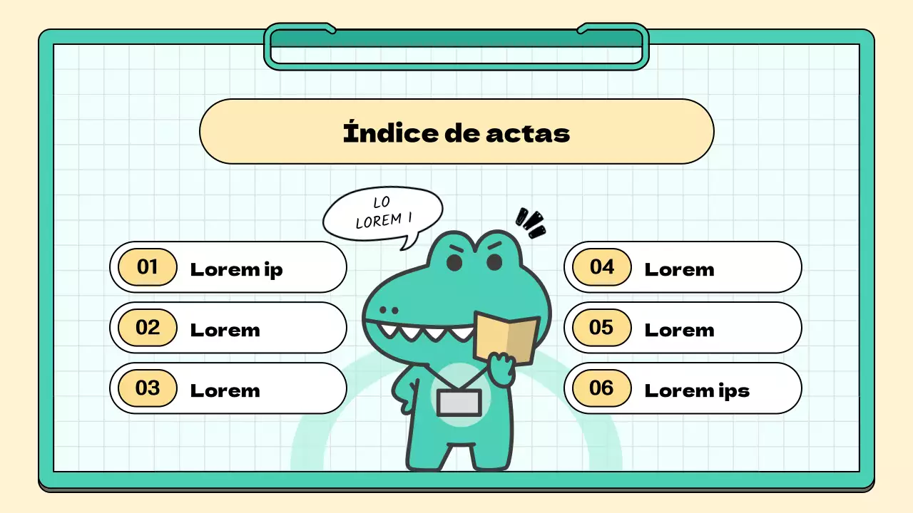 Un sencillo informe de las actas de la reunión del estudio de marketing de los aficionados en color menta y amarillo