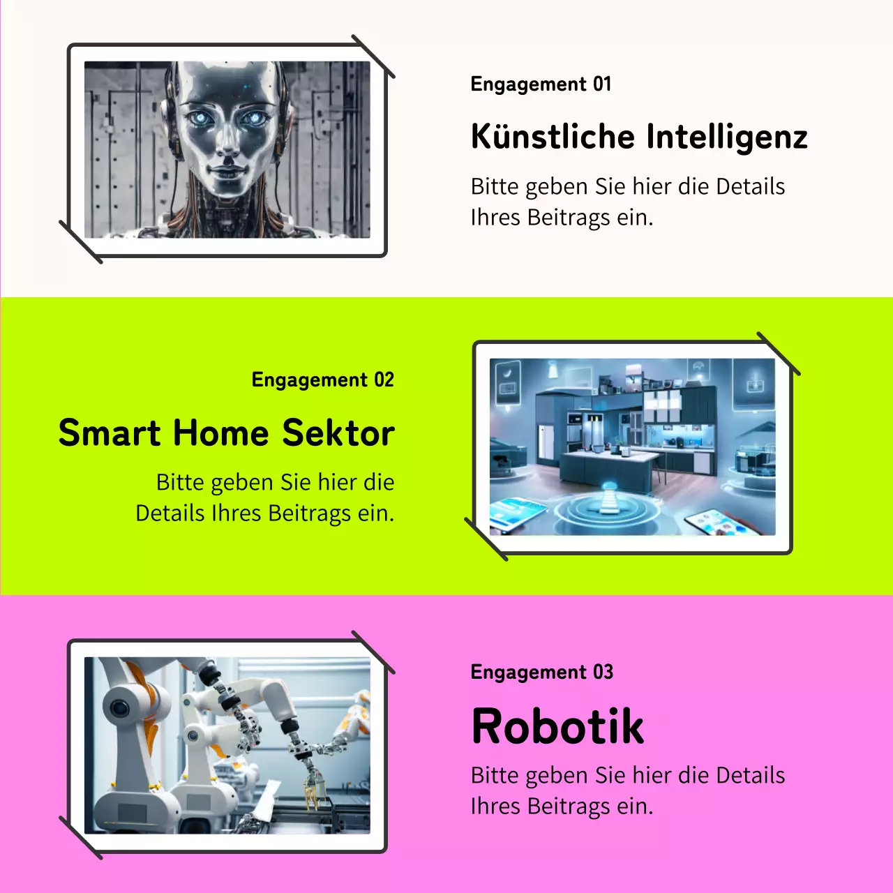 Werbung für einen unternehmensinternen Wettbewerb mit einem Pop-Art-Look in Pink und Neon