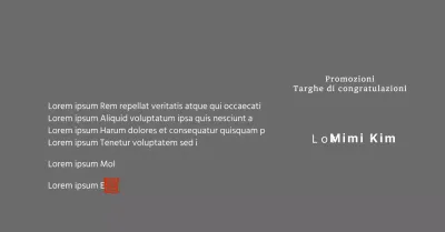 Targa di congratulazioni per la promozione in un font serif di classe