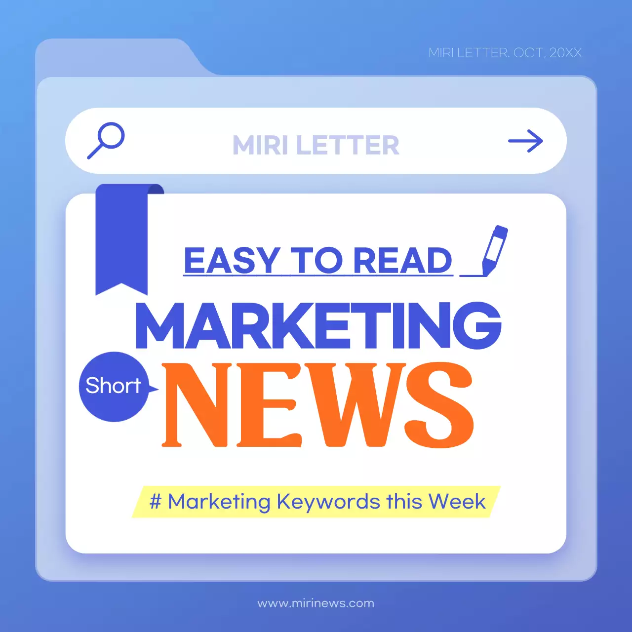 블루 모던 마케팅 뉴스레터 인스타그램 캐러셀