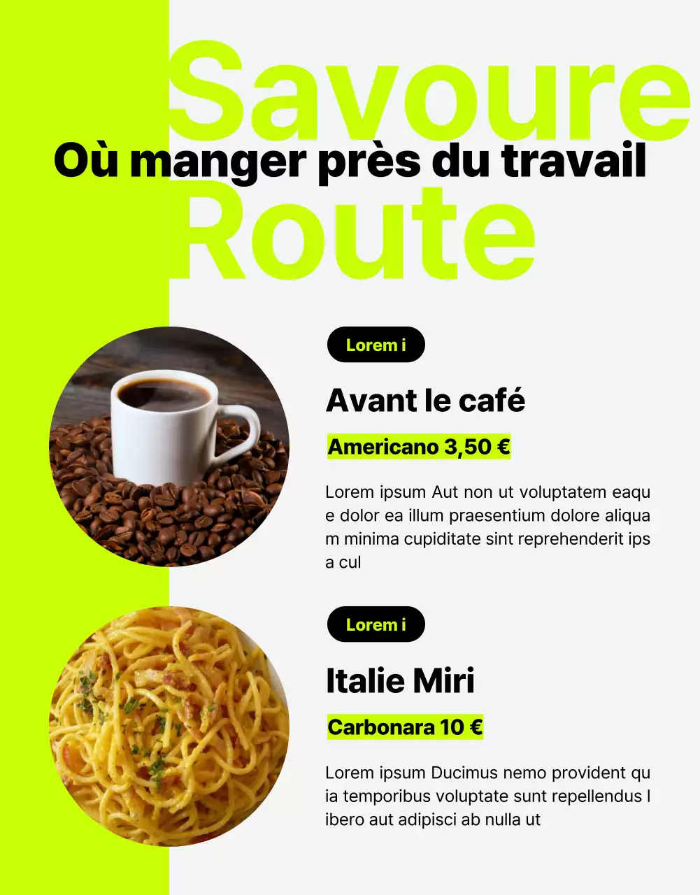 Une lettre d'information interne au webzine très tendance avec des accents vert lime
