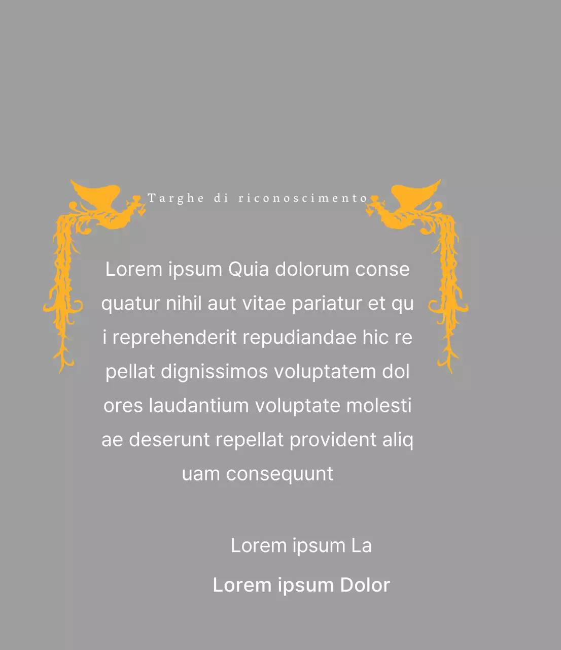 Targa di ringraziamento a tema Festa della Mamma con illustrazione di una fenice