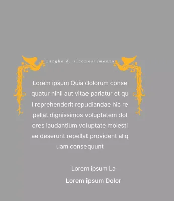 Targa di ringraziamento a tema Festa della Mamma con illustrazione di una fenice