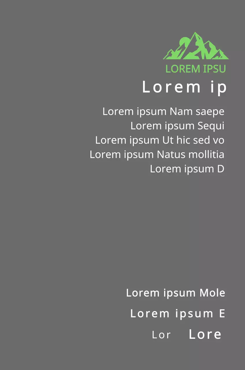 Targa per i finisher di un club di montagna con il concetto di logo del club e illustrazione di una montagna verde