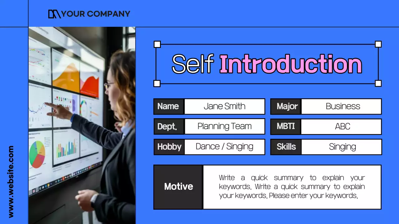 블루 모던 직원 소개 프레젠테이션