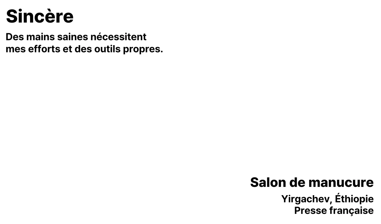 Conception informative et promotionnelle avec un texte simple