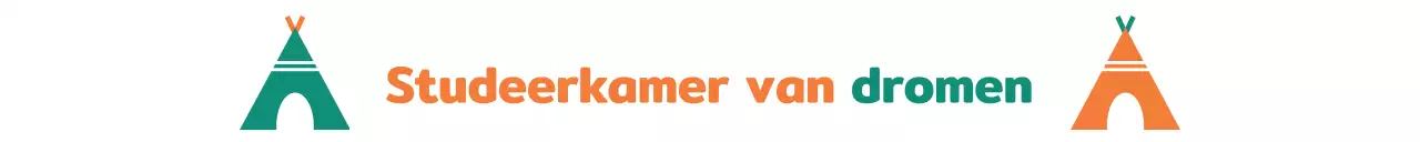 Schattig briefpapierontwerp met twee contrasterende kleuren en kampillustraties