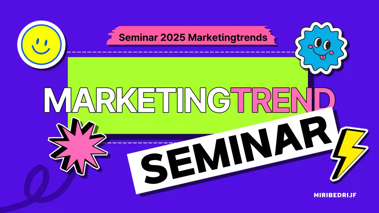 Neon en kitscherig marketing seminar trainingsmateriaal
