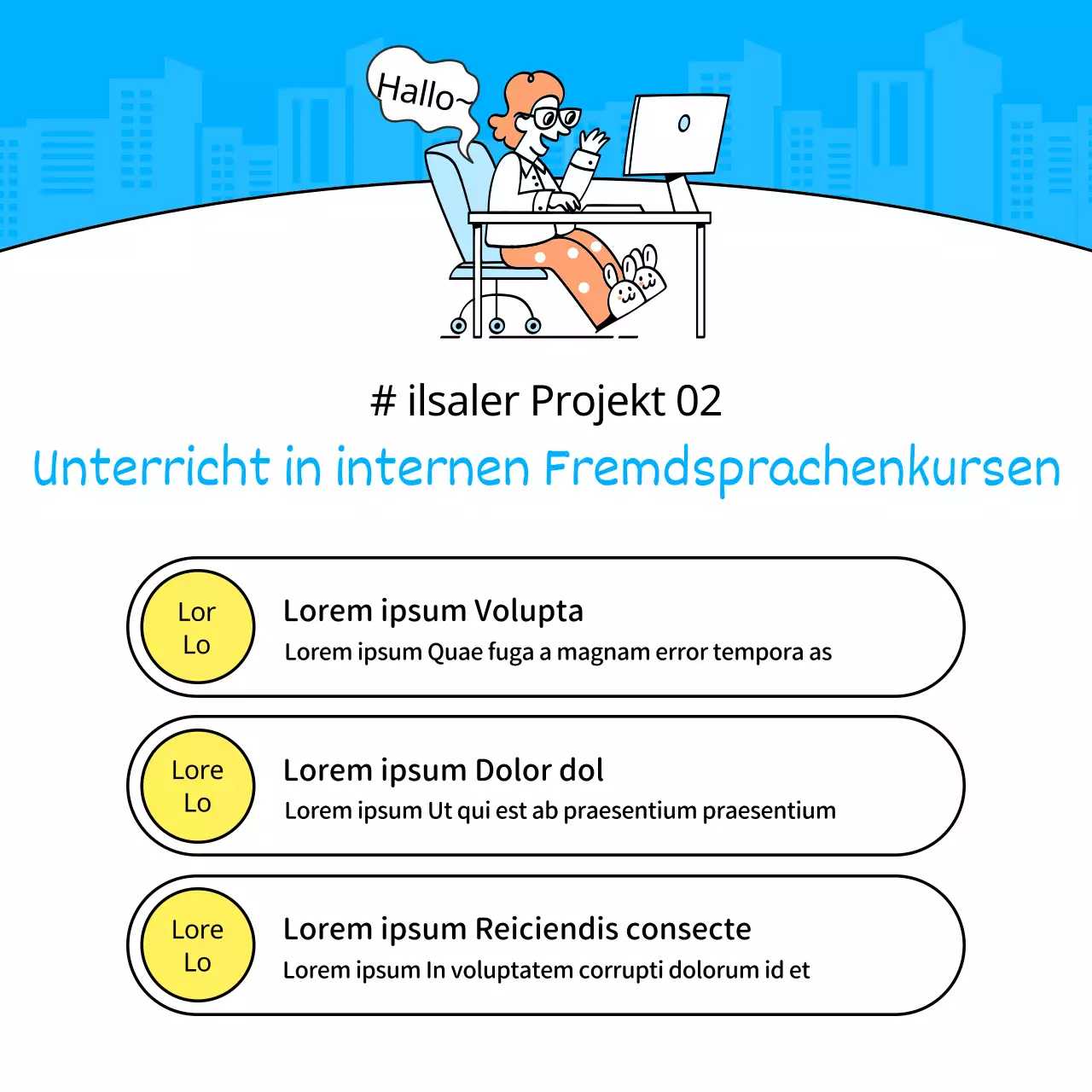 Ein Leitfaden für ein einfaches blau-gelbes Programm für die Ausbildung am Arbeitsplatz