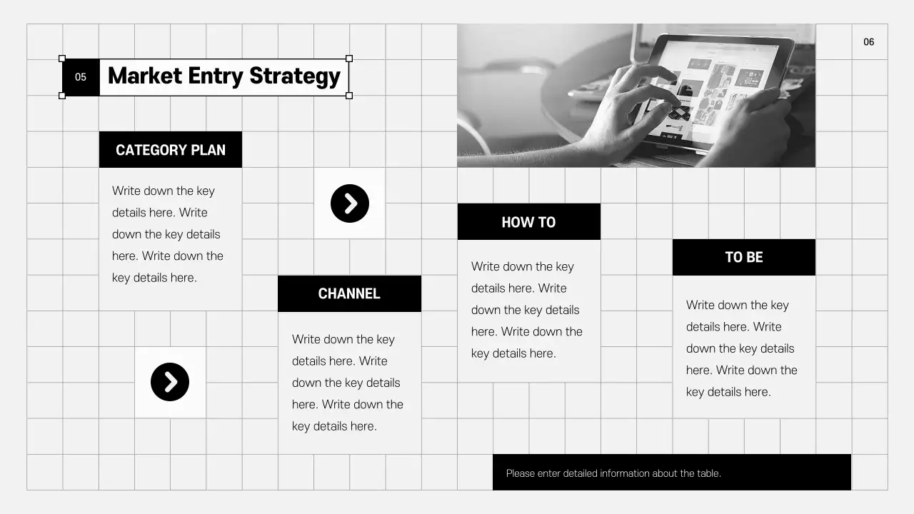 회색의 트렌드한 비즈니스 보고서