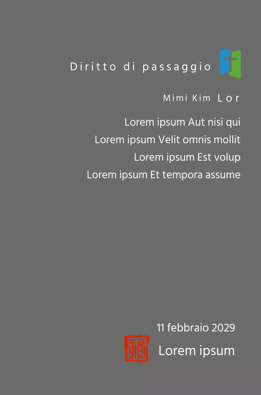 Concetto di targa con logo della chiesa