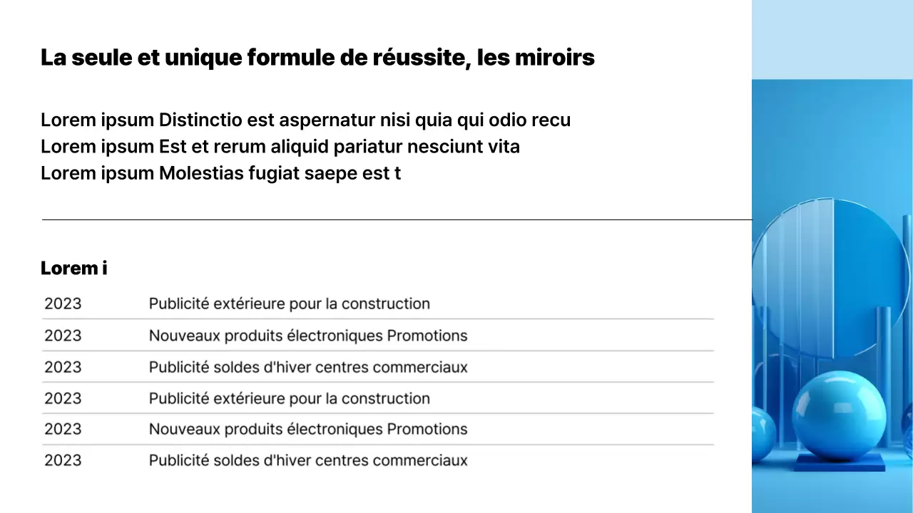 Proposition moderne d'un média publicitaire en bleu clair