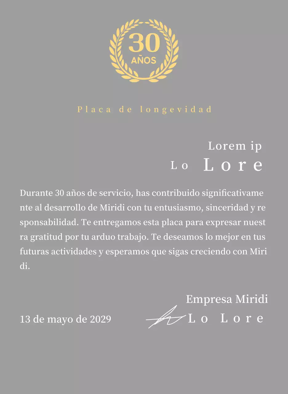 Concepto de placa de antigüedad con símbolo de laurel