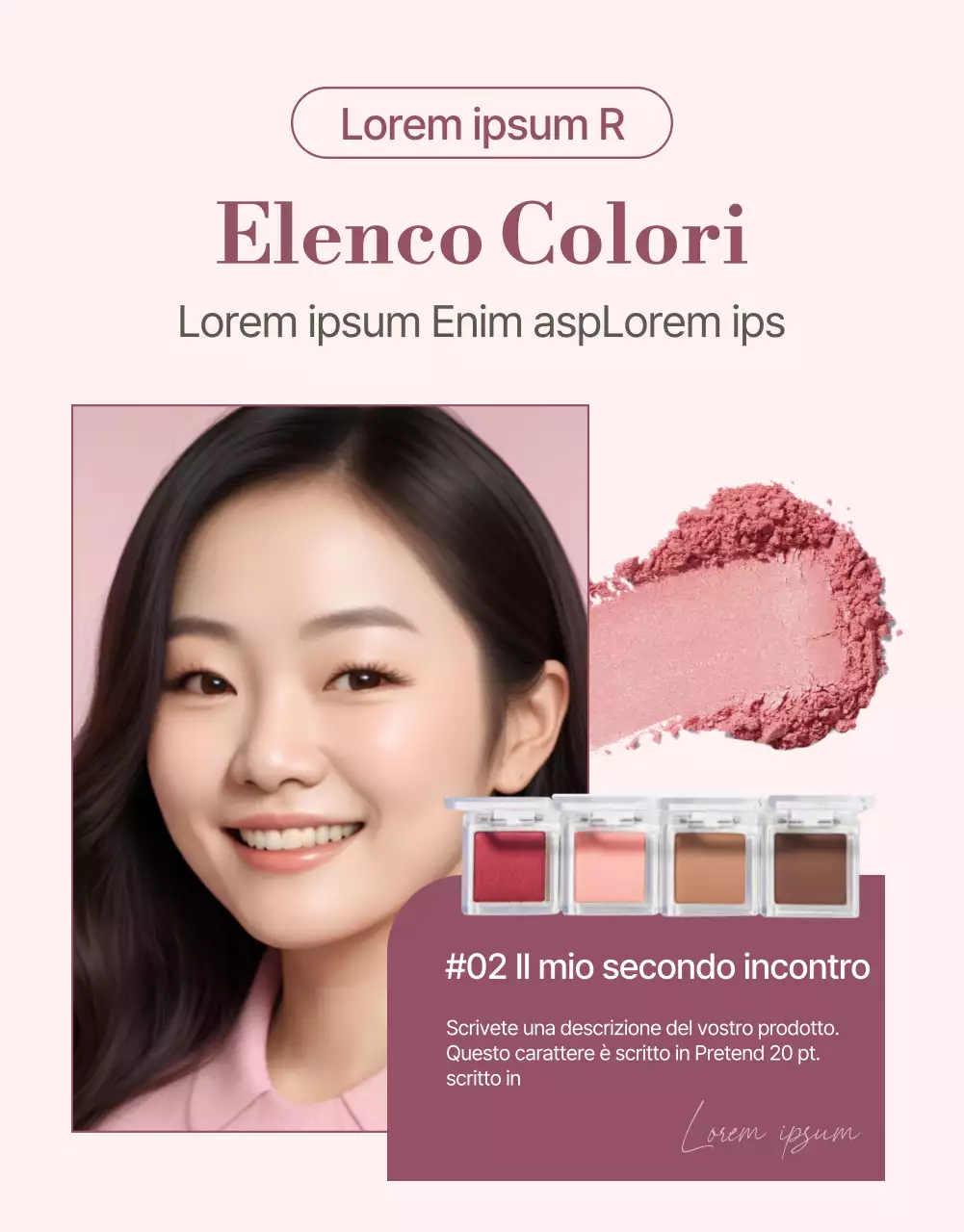 Promuovere i cosmetici nelle moderne tonalità del rosa