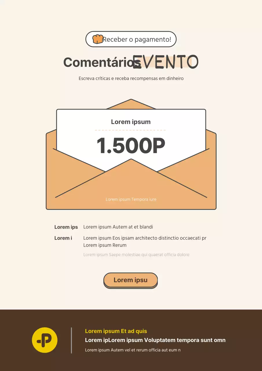 Promover o seu evento de testemunhos laranja e bege