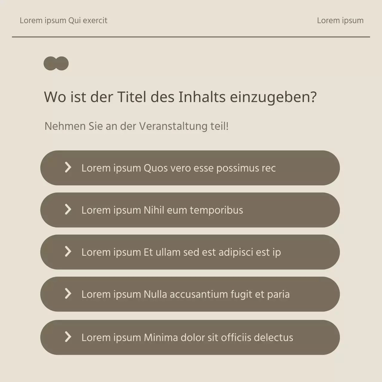 Werbung für ein einfaches Interieur-Branding-Kit in Khaki und Beige