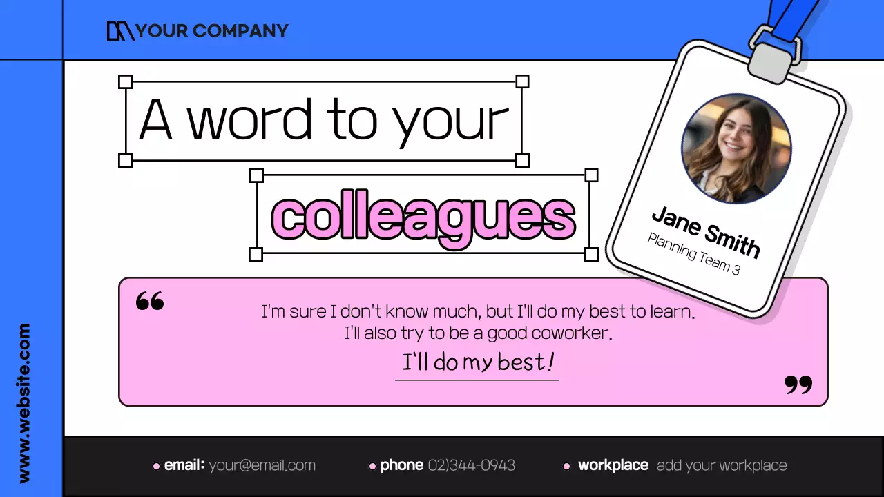 블루 모던 직원 소개 프레젠테이션