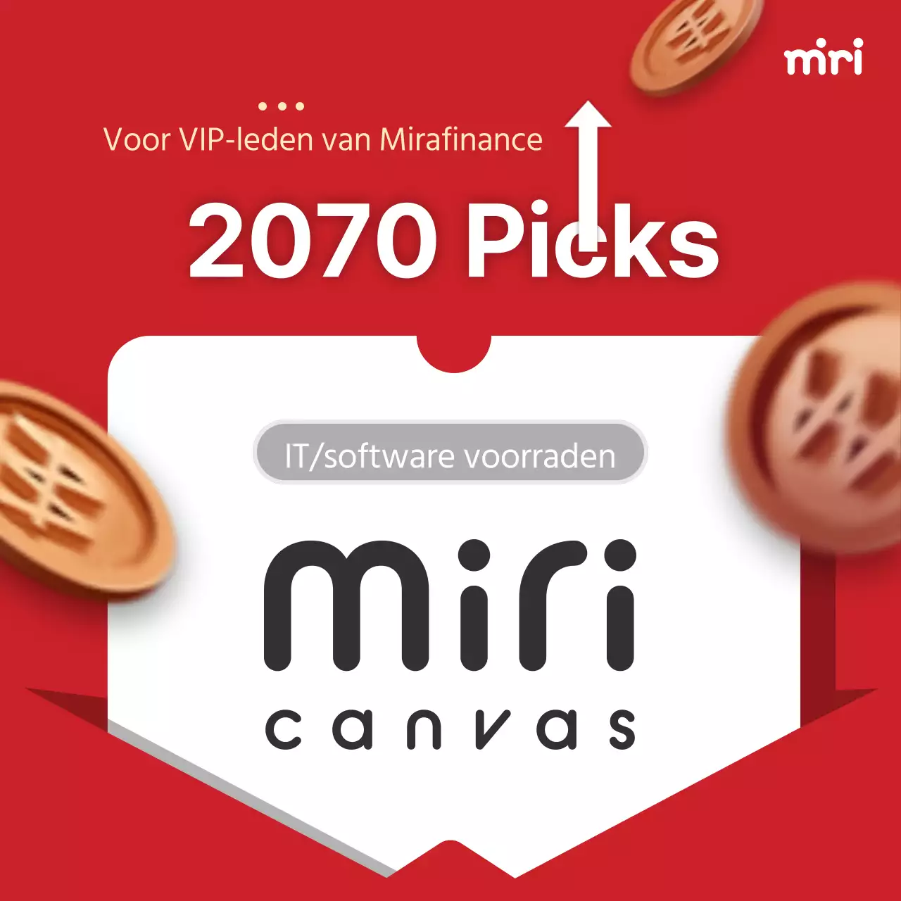 Eenvoudige advertentie in rood