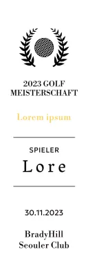 Golf Hole-in-One-Spieler-Siegerplakette mit Golfball und Lorbeerkranz Illustration