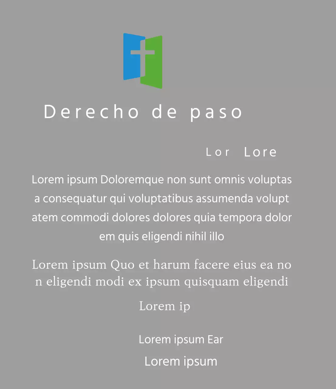 Concepto de placa con logotipo de iglesia